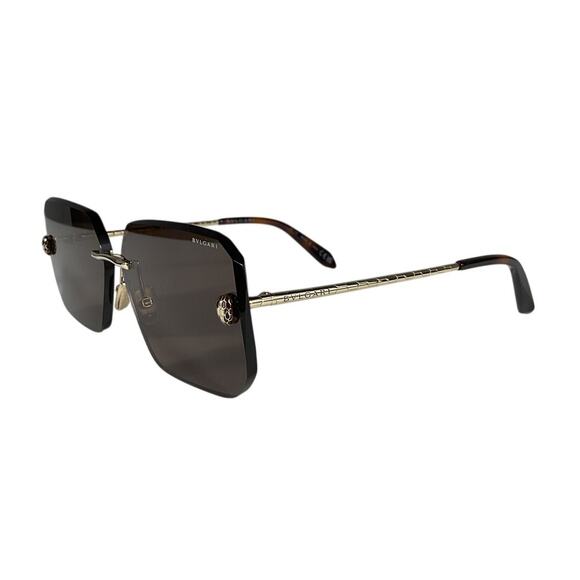 Bvlgari Rectangular Gold Brown Serpenti Sunglasses Size 62mm main image 8